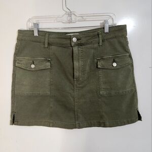 Paige Jessie Ivy Green Mini Skirt with Pockets, Size 31
